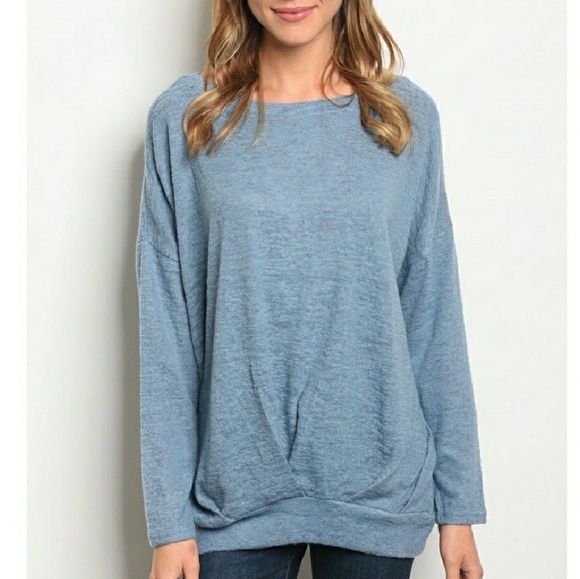 Tops - HP 3/16 Blue Long Sleeve Pullover
